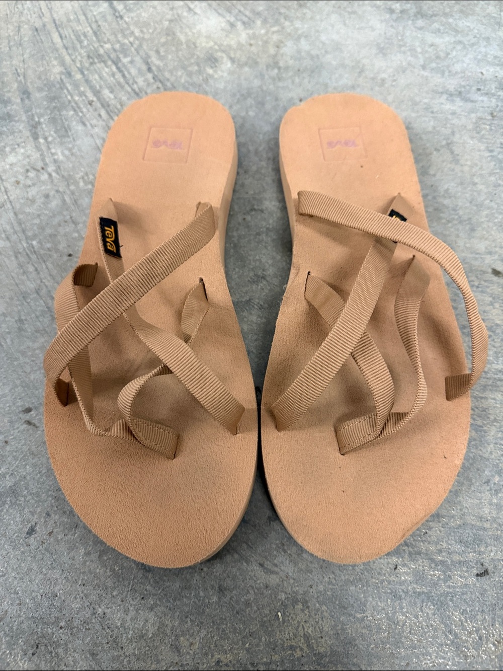 Teva Women's Multi-Strap Slide Sandals in Tan